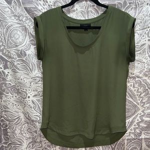 Green J. Crew Scoop Neck Blouse